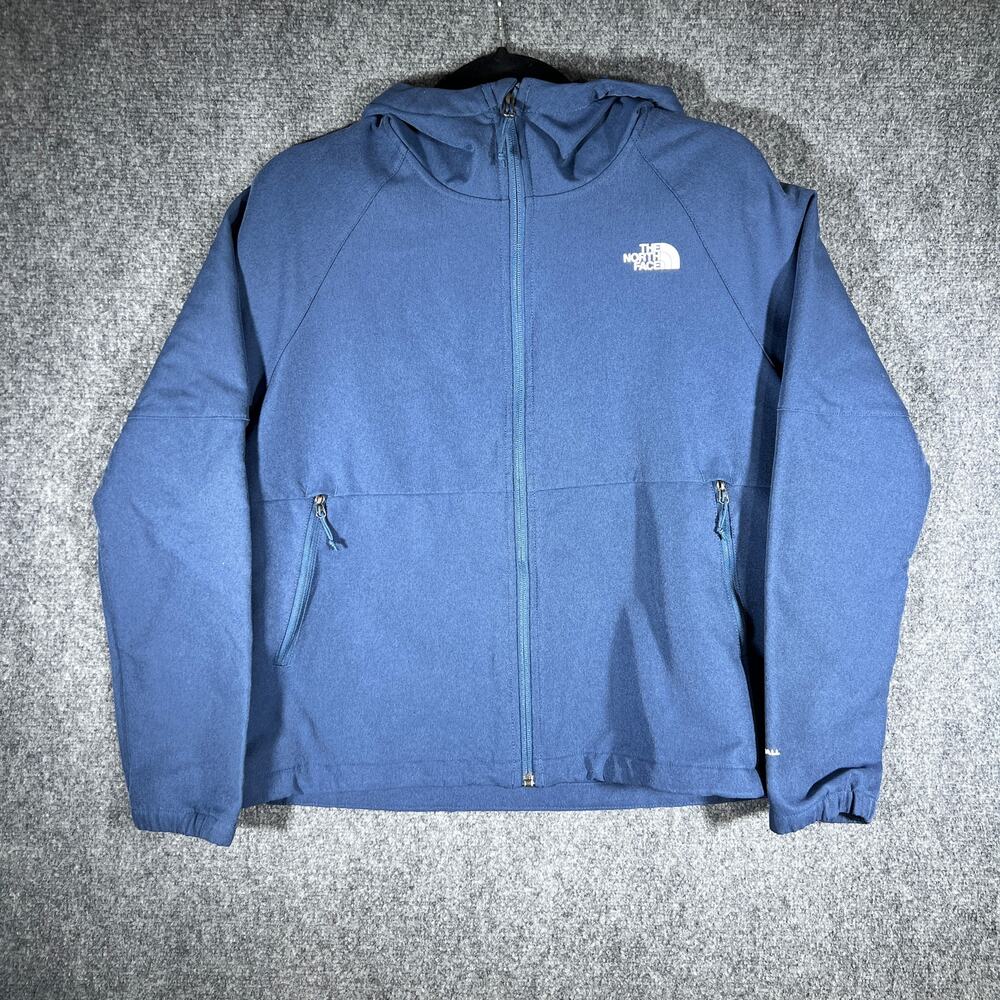 North Face WindWall Hooded Jacket Women's Medium Blue Full Zip